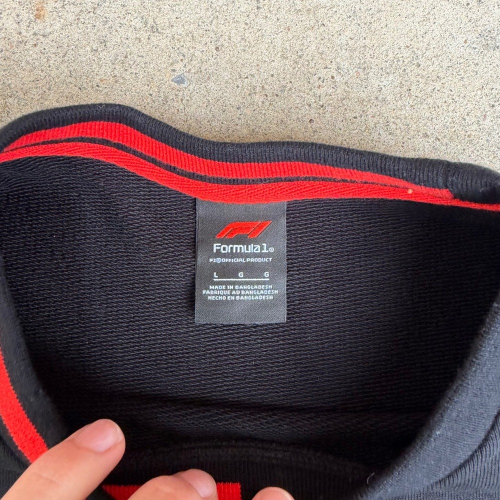 Formula 1 F1 Official Product Mens Crewneck Sweatshirt Black Red Size Large - Picture 3 of 6